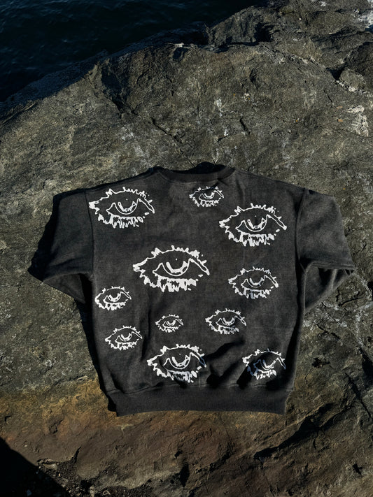 ALL SEEING EYES CREWNECK - CUFFED